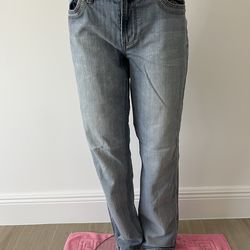 White House Black Market Slim Ankle Jeans Light Blue Rinse Size 8R