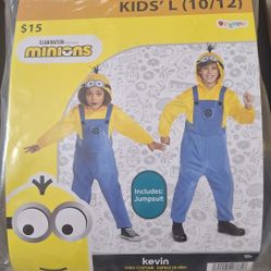minions halloween costumes (kids L size, age 10~12)