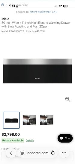 Miele 30” Electric Warming Drawer