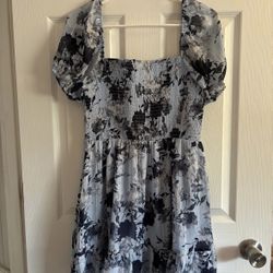 Blue Floral Francesca’s Dress