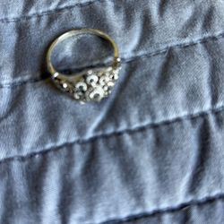 Silver Ring With Rhinestones