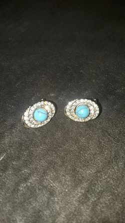 Beautifull blue turquoise 18k gold plated