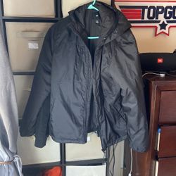 Windbreaker with hoodie