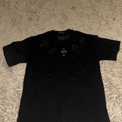 black Chrome Hearts Cross Patch Crewneck