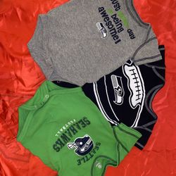 NFL Seahawks Baby Onesies 3-6 Months 