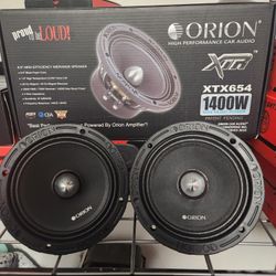 New!! Orion XTR (2) 6 1/2 Mid Range Speakers 