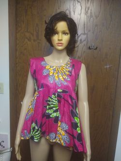 African wax print top