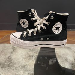 Black Converse Platforms 