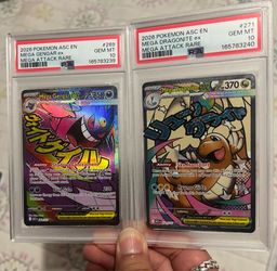 Pokemon Sequential Mega Gengar & Mega Dragonite EX Mega Attack Rare PSA 10