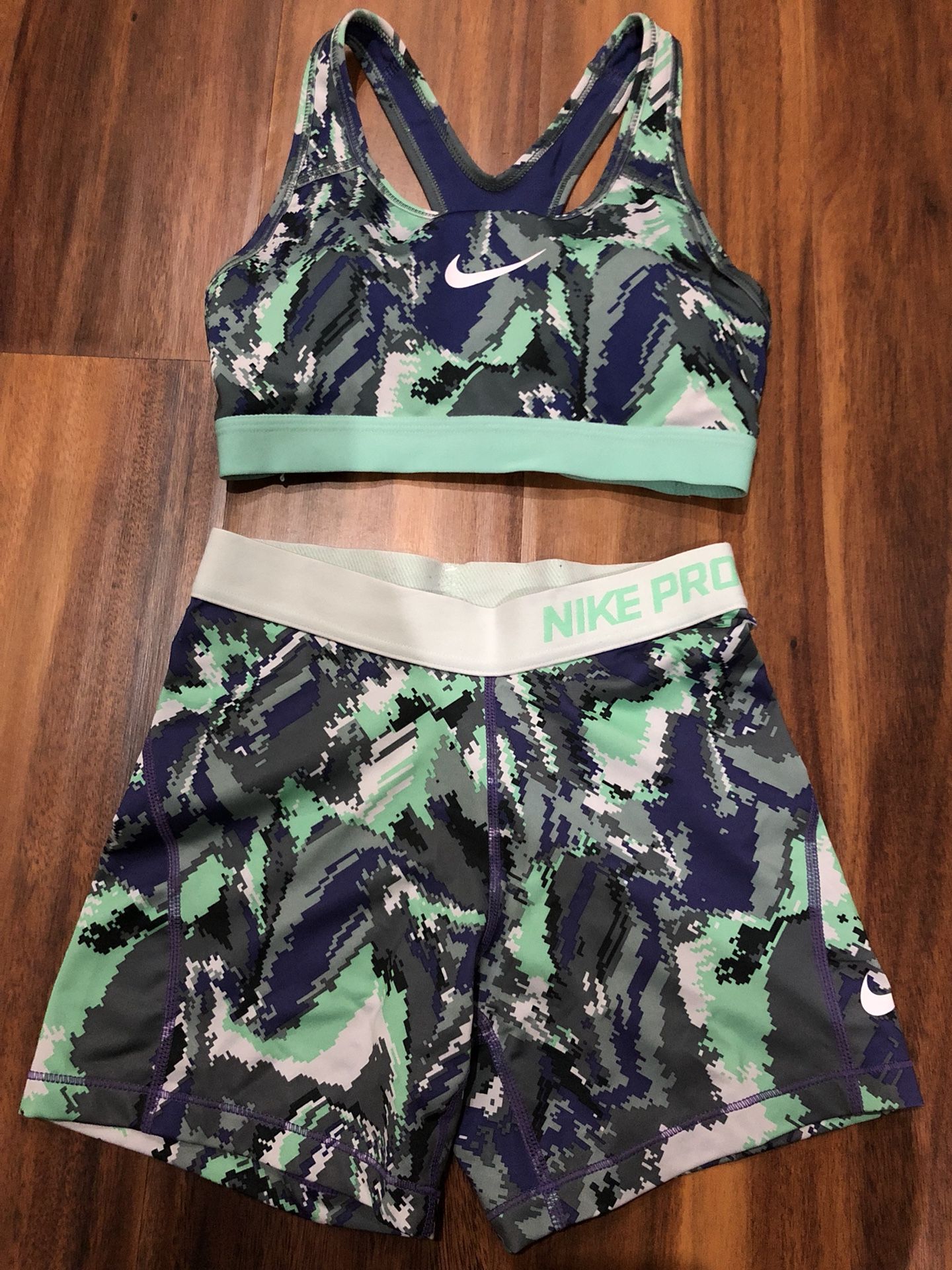 Nike Pro shorts and sports bra set YL and Adult XS for Sale in