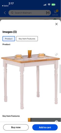 Kitchen/ Dining Table Wood and Tile