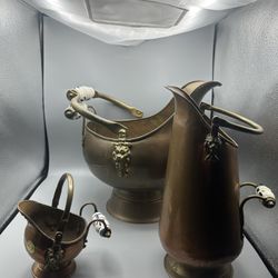 Antique Vintage Copper Buckets 