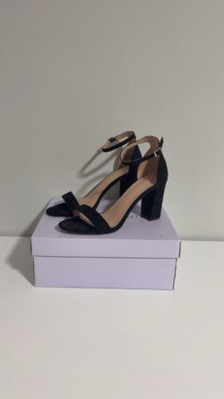 Madden Girl black block heels, size 8.5M.