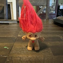 Vintage Treasure Troll (red Hair/gem)
