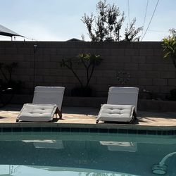 Lounge Chairs Set (Wood With Cushions)
