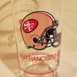Vintage San Francisco 49ers NFL Glass Barware