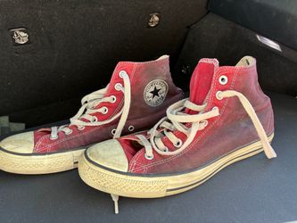 Converse High Tops (Red-Black Ombré)