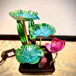 Decorative USB LED light water fountain brand new H9.5xW6 inch Lbs1.8
