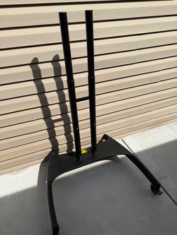 Black TV Floor Stand with Dual Poles