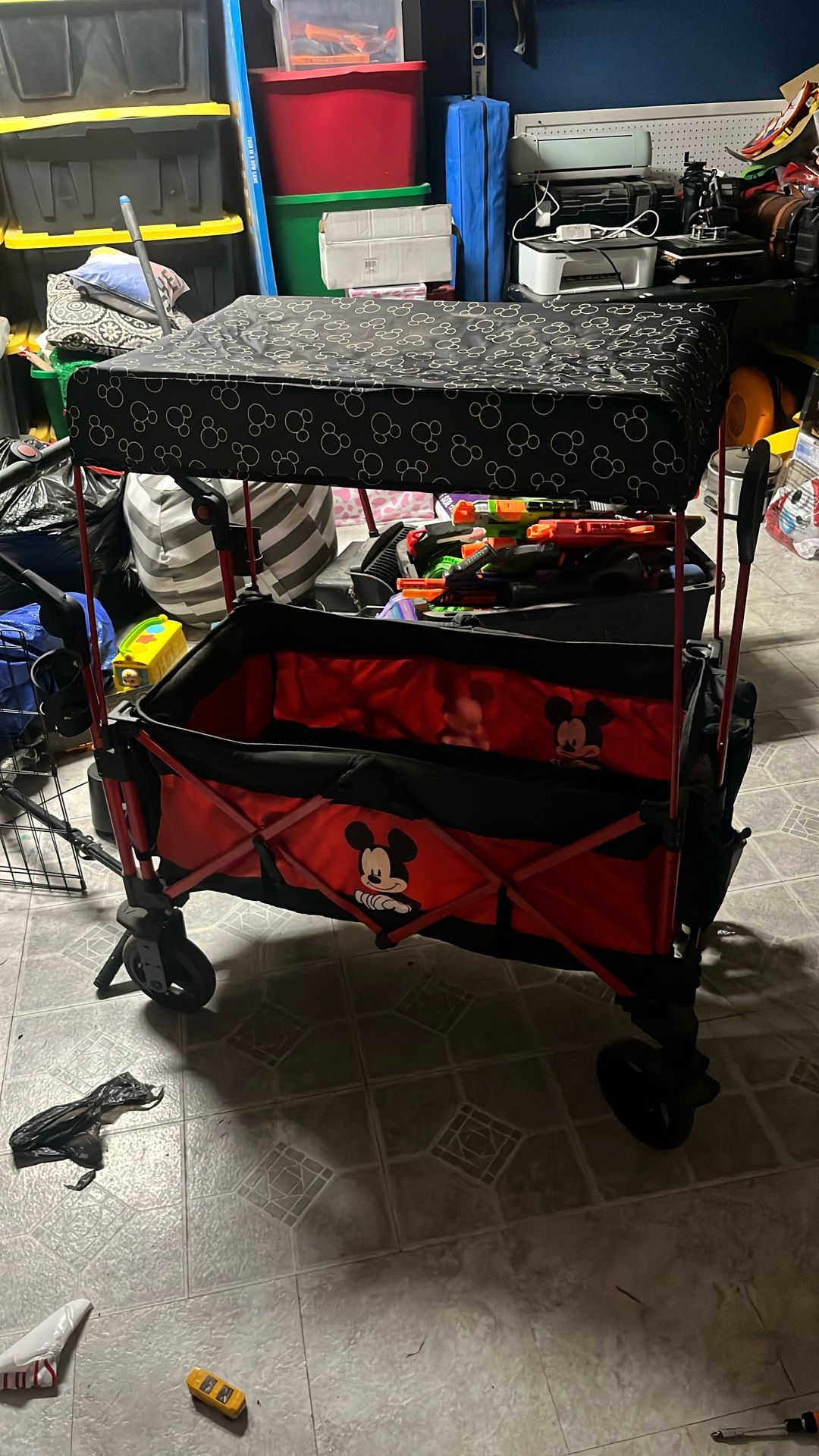 Mickey Push Pull Stroller Wagon