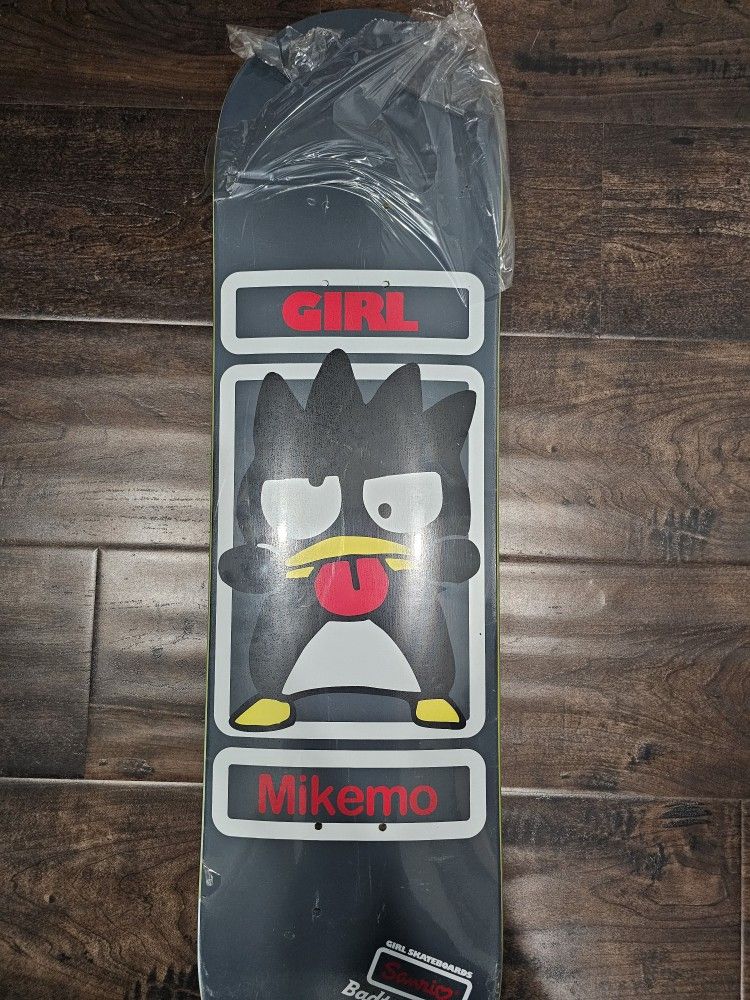 Girl Mikemo x SANRIO Badtz Skateboard Deck