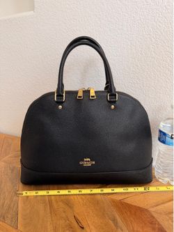Coach F27590 Sierra Satchel MSRP $395 Double Top Handle Black Crossgrain Leather West Las Vegas See My Listings Summerlin