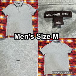 Michael Kors Short Sleeve Gray Polo Shirt Men’s Size Medium