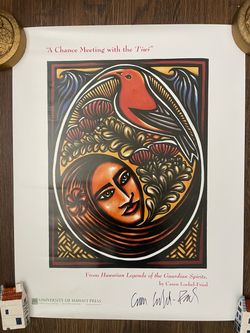 Signed Caren Loebel-Fried Hawaiian Art Poster
