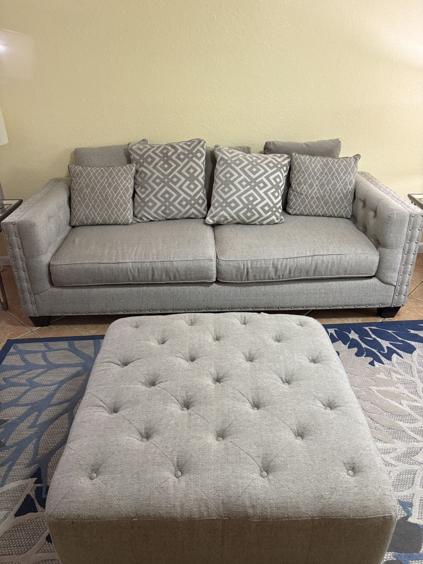 Sofa and Loveseat Plus Ottoman