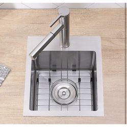 VESLA HOME 15 x 17 Inch Drop in Bar Sink (17SW)