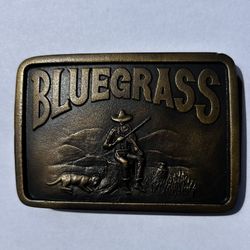 “Bluegrass” Solid brass Belt Buckle