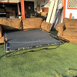 Sofa, bed and chair