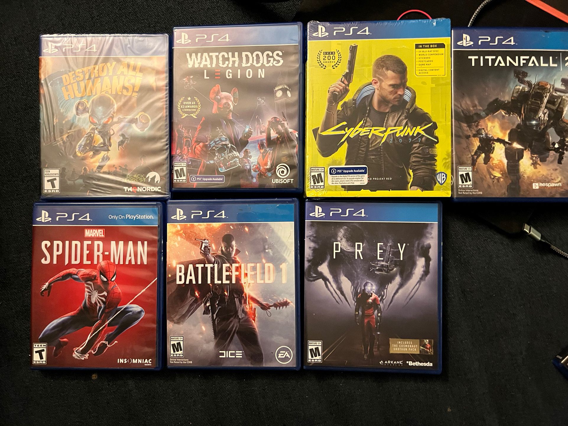 PS4 Games Spider man Cyberpunk Prey And More