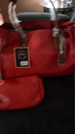 elegant coral purse and bag set