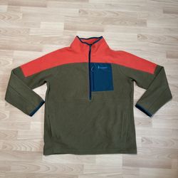 Cotopaxi Abrazo Jacket Mens XXL Green Orange Half-Zip Fleece Colorblock Gorpcore