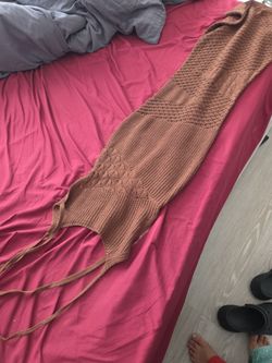 Brown halter dress
