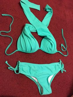 Two-Piece Teal Bikini