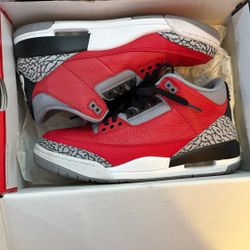 Jordan Retro 3 Fire Red  Size 9.5