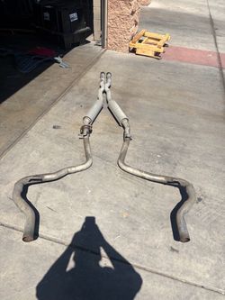 Straight piped exhaust for a v6 challenger or 5.7 v8 model.