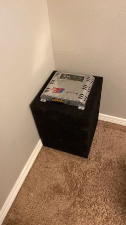 250 W American pro amplifier and 12 inch subwoofer Free if you can pick up today