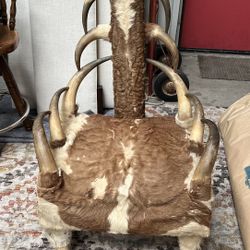 American Rustic Cattle Horn Armchair