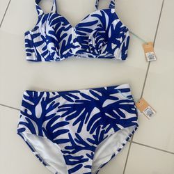 Women Bikini 2pc Bathing Suit 14/16 Kona Sol Swim Wear Pool Beach Vacation New Set 