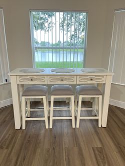 Lillian August 4 Piece Sofa Table Dining Set