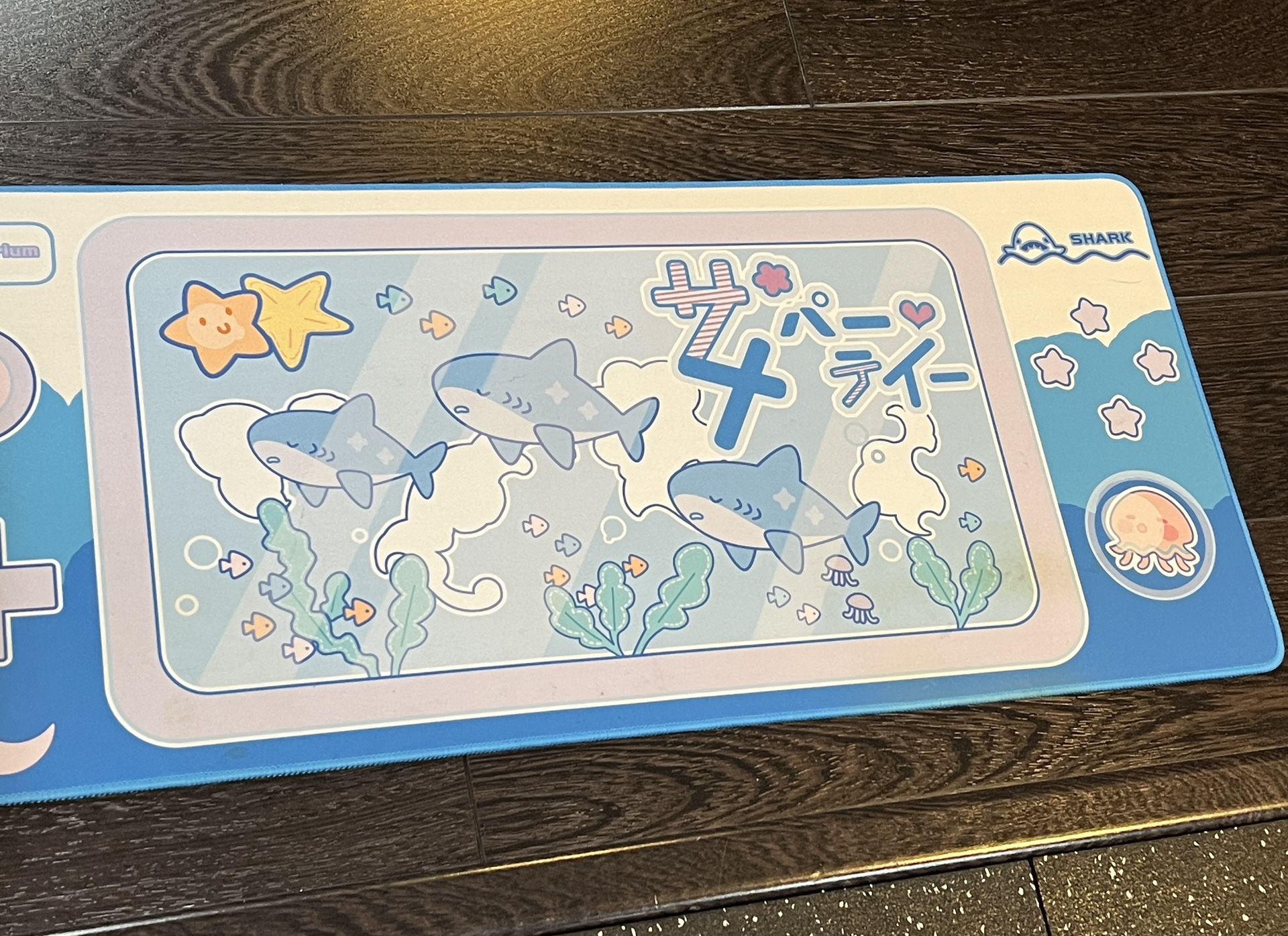 GeekShare Cute Shark Party Mouse Pad - Large Non-Slip Rubber Base Desk Mat stain