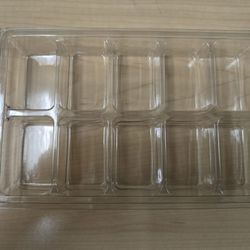 50 Plastic Clamshells Molds Clear Wax Melt Container for Wickless Candles Soap

