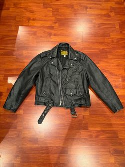 Vintage Protech Leather Apparel Motorcycle Biker Jacket - Size 44