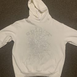 White SP5DER Hoodie 