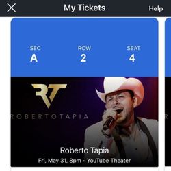 Roberto Tapia Tickets  Friday May 31th
