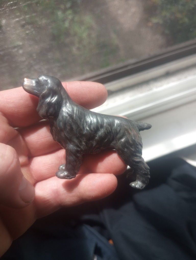 MINIATURE DOG BRONZE COCKER SPANIEL VINTAGE DESK PAPERWEIGHT