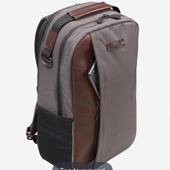 Johnston & Murphy XC 4 Backpack Gray Nylon / Brown Leather 